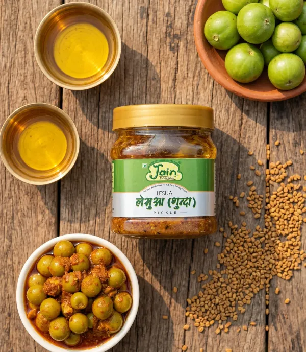 Lehsua_Pickle_Traditional_Lasoda_Achaar_With_Authentic_Indian_Spices_Jain_Pickle_Wala_400_Gms