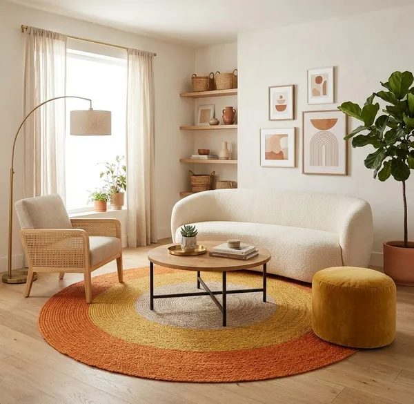 Orange_Natural_Jute_Contemporary_Concentric_Stripe_Round_Area_Rug