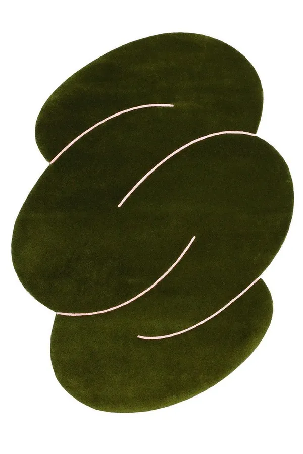 Olive_Green_Wool_Blend_Contemporary_Abstract_Curved_Area_Rug
