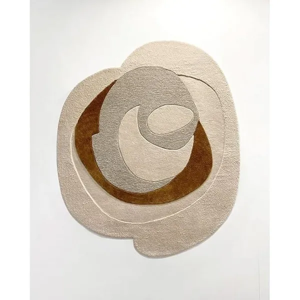 Beige_Wool_Contemporary_Abstract_Swirl_Round_Area_Rug