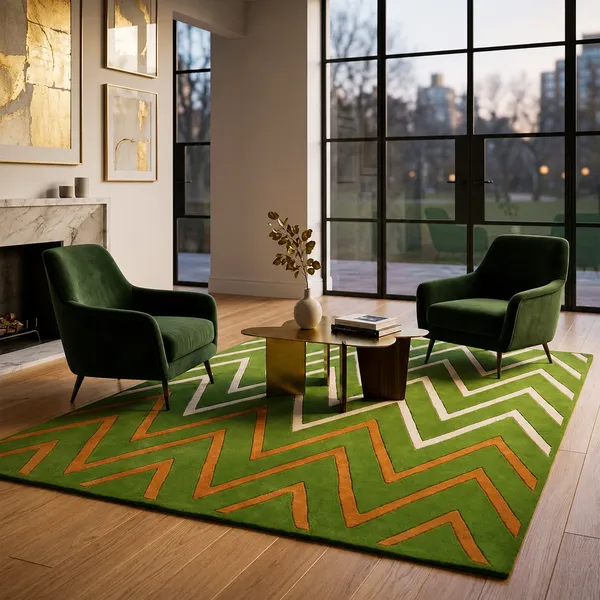 Green_Wool_Viscose_Contemporary_Chevron_Pattern_Area_Rug