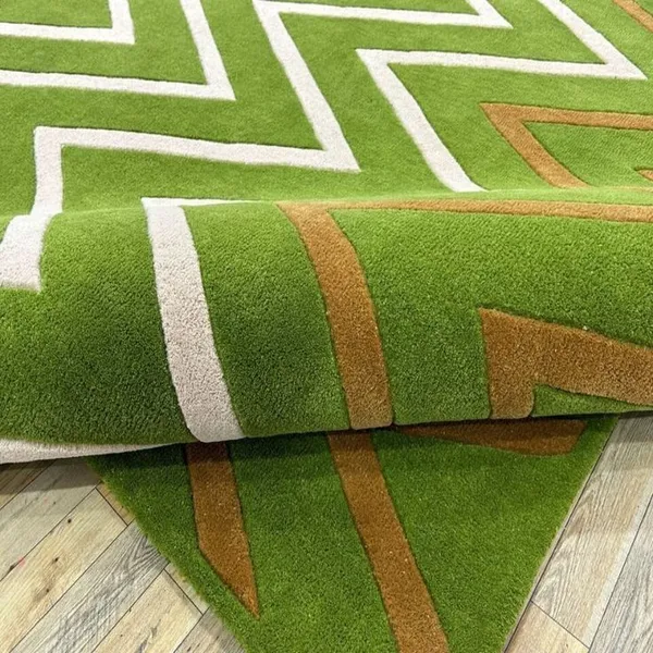 Green_Wool_Viscose_Contemporary_Chevron_Pattern_Area_Rug