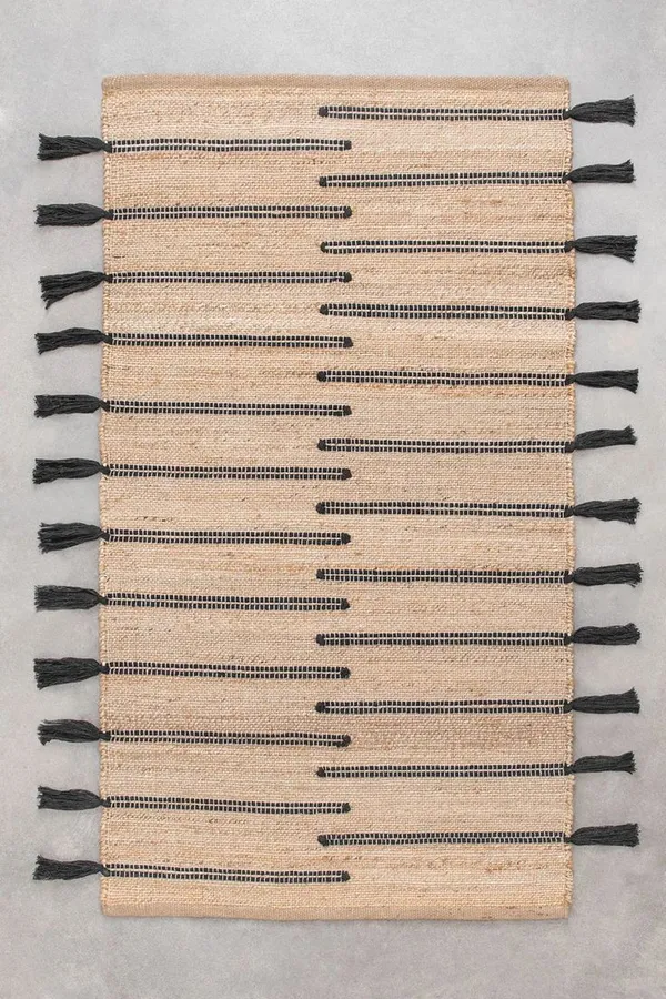 Brown_Jute_Cotton_Contemporary_Striped_Tassel_Area_Rug