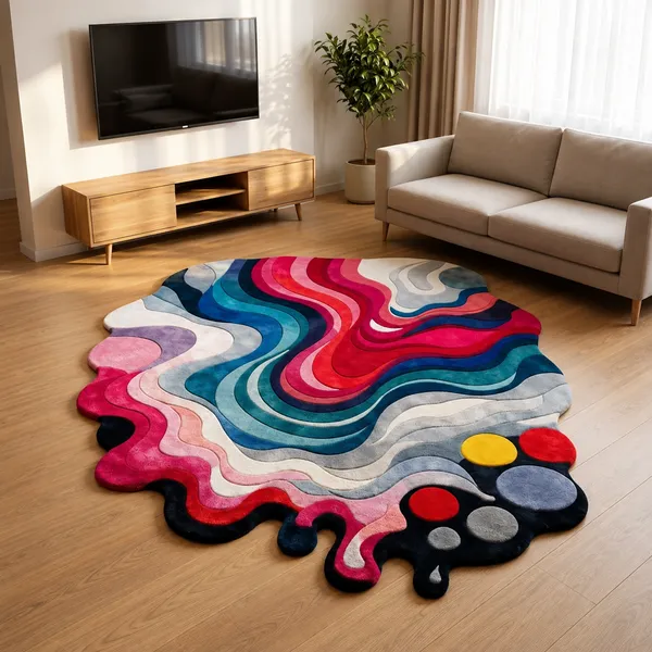Multicolor_Wool_Contemporary_Abstract_Wave_Pattern_Area_Rug