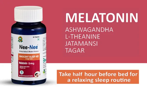 Nee_Nee_Divine_Herbs_&_Modern_Science_I_Innocent_Sleep_Aid_I_Melatonin-5_Mg_I_Added_with_L-Theanine_I_Jatamansi_I_Ashwagandha_I_Tagar_I_Non_Habit_Forming_I_Quality_Nutrition_I_30_Night_Tablets