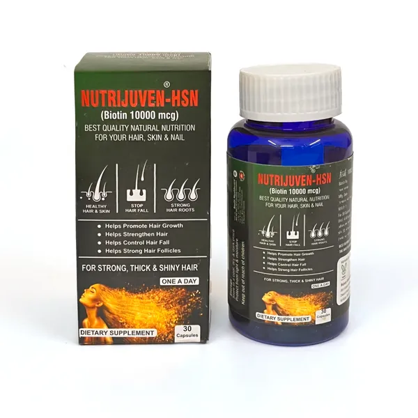 Nutrijuven_I_HSN_I_Biotin_10000_mcg_I_Best_Quality_Natural_I_Nutrition_for_your_Hair_I_Skin_I_Nail_I_Healthy_Hair_&_Skin_I_Stop_Hair_Fall_I_Strong_Hair_Roots_I_Help_Promote_Hair_Growth_Help_Strengthen_Hair_I_Helps_Control_Hair_Fall_I_Helps_Strong_Hair_Follicles_I_For_Strong_I_Thick_&_Shiny_Hair_I_One_a_Day_I_Dietary_Supplement_I_30_Capsules