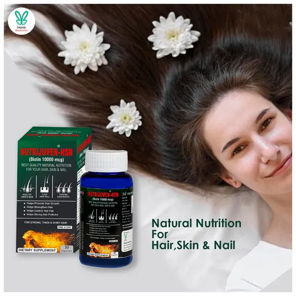 Nutrijuven_I_HSN_I_Biotin_10000_mcg_I_Best_Quality_Natural_I_Nutrition_for_your_Hair_I_Skin_I_Nail_I_Healthy_Hair_&_Skin_I_Stop_Hair_Fall_I_Strong_Hair_Roots_I_Help_Promote_Hair_Growth_Help_Strengthen_Hair_I_Helps_Control_Hair_Fall_I_Helps_Strong_Hair_Follicles_I_For_Strong_I_Thick_&_Shiny_Hair_I_One_a_Day_I_Dietary_Supplement_I_30_Capsules