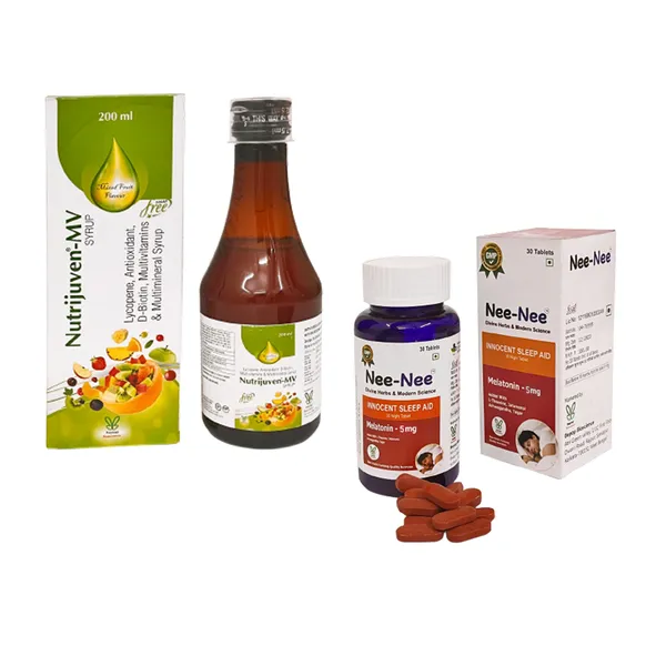 Nutrijuven_MV_Multivitamin_&_Multimineral_Syrup_with_Lycopene__200_ML_+_Nee_Nee_Innocent_Sleep_Aid_Melatonin_5_MG_with_L-Theanine_&_Herbs30_Tablets