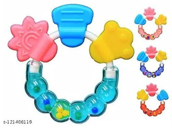 Multicolour_Rubber_Inflatable_Baby_Bath_Tub_And_Teether_Combo