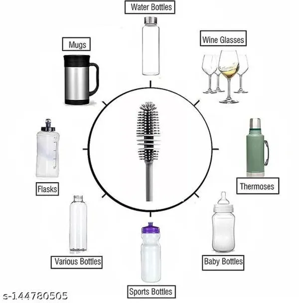 Gray_Silicone_Long_Handle_Bottle_Cleaning_Brush_-_Pack_of_4