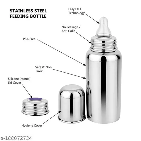 Silver_Stainless_Steel_Baby_Milk_Feeding_Bottle_250Ml