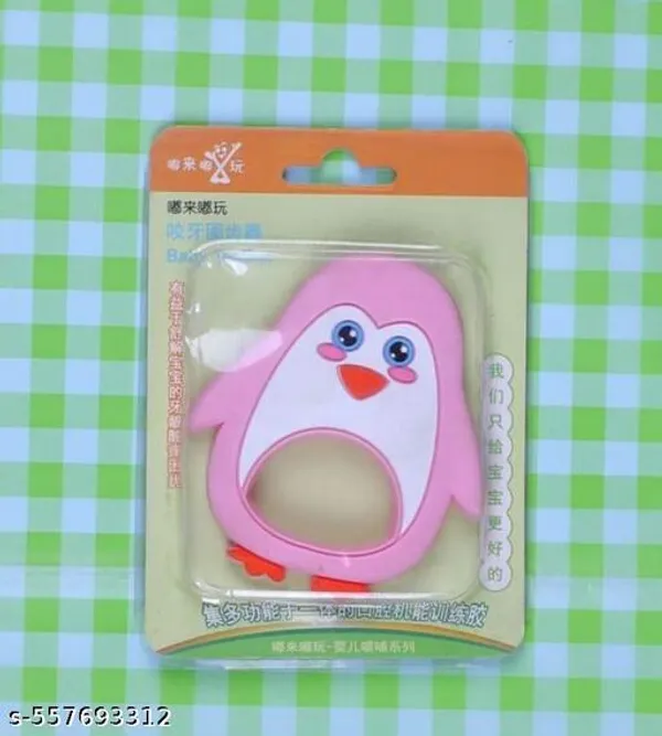 Pink_Rubber_Penguin_Animal_Shaped_Baby_Teether_Toy_-_Pack_of_3