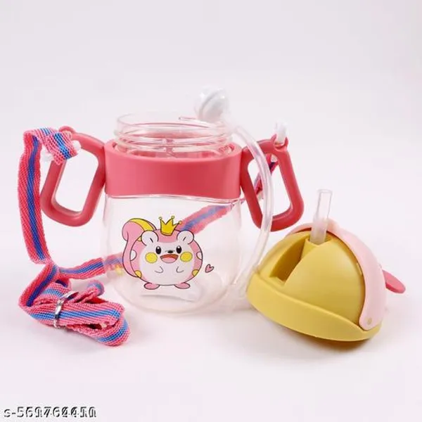 Pink_Plastic_Straw_Sipper_Bottle_For_Kids