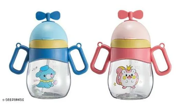 Pink_Plastic_Straw_Sipper_Bottle_For_Kids