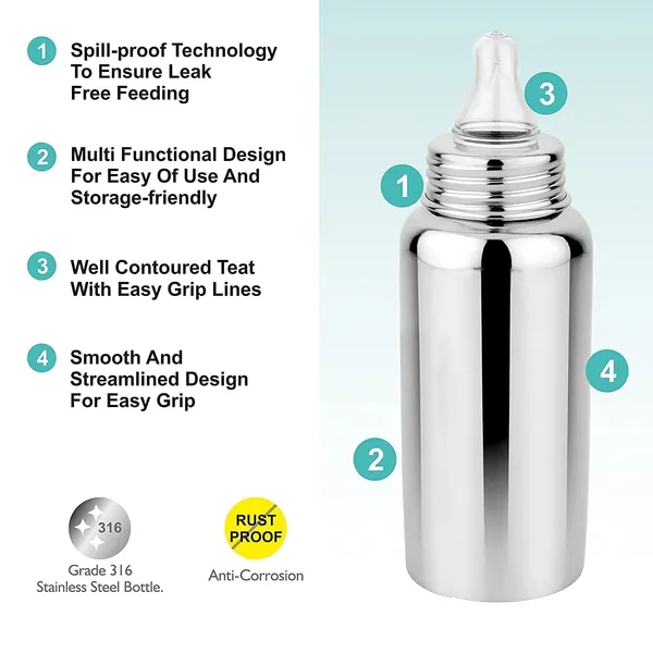 Silver_Steel_Anti-Colic_Baby_Feeding_Bottle_With_Cleaning_Brush