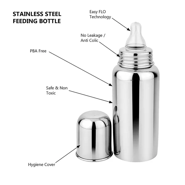 Silver_Stainless_Steel_Anti-Colic_Baby_Feeding_Bottle