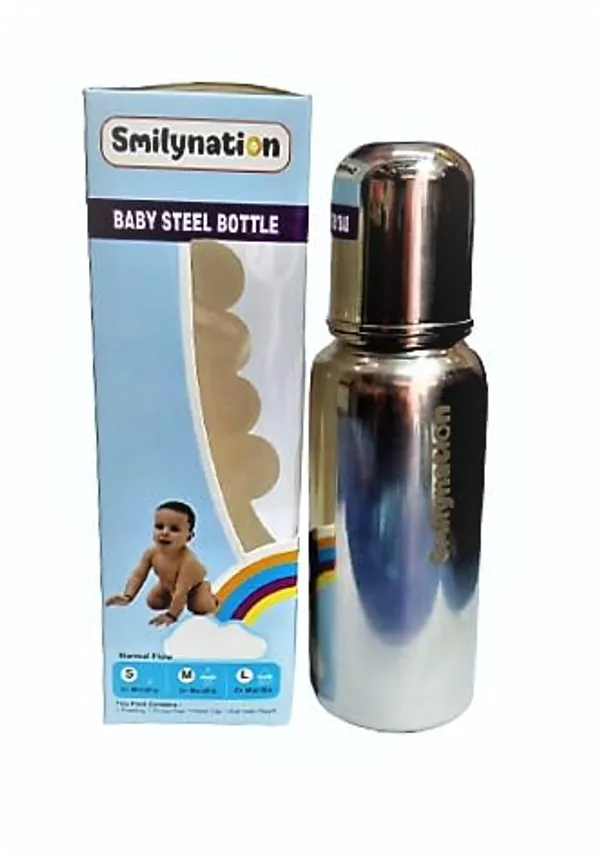Silver_Stainless_Steel_Anti-Colic_Baby_Feeding_Bottle