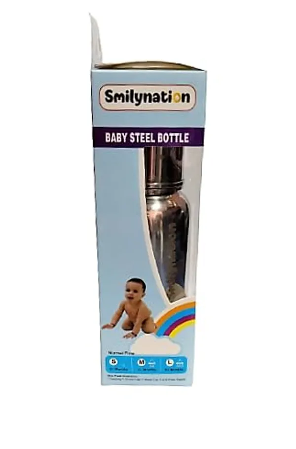 Silver_Stainless_Steel_Anti-Colic_Baby_Feeding_Bottle