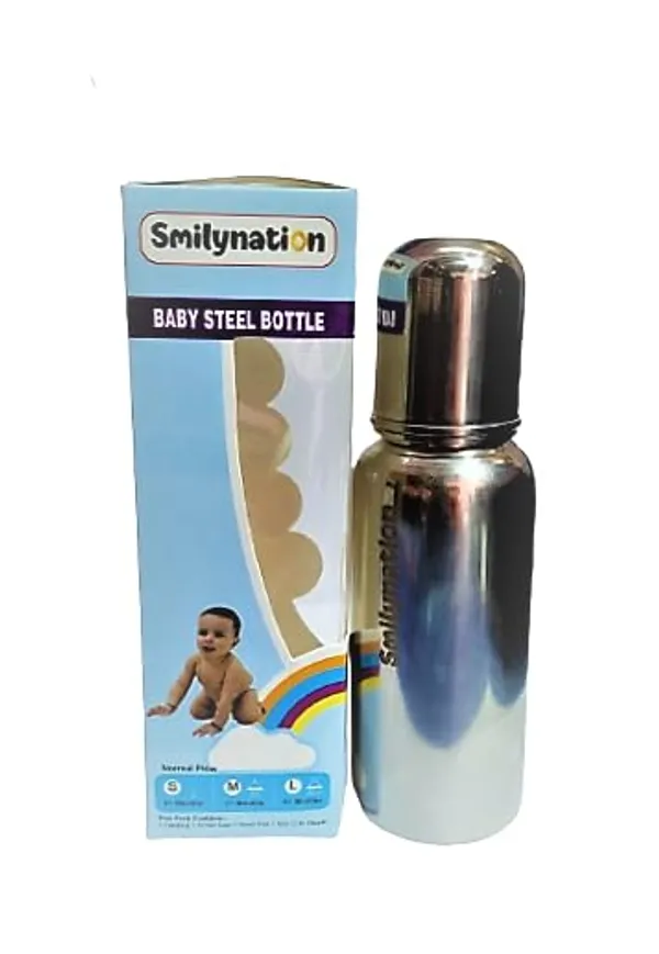 Silver_Stainless_Steel_Anti-Colic_Baby_Feeding_Bottle
