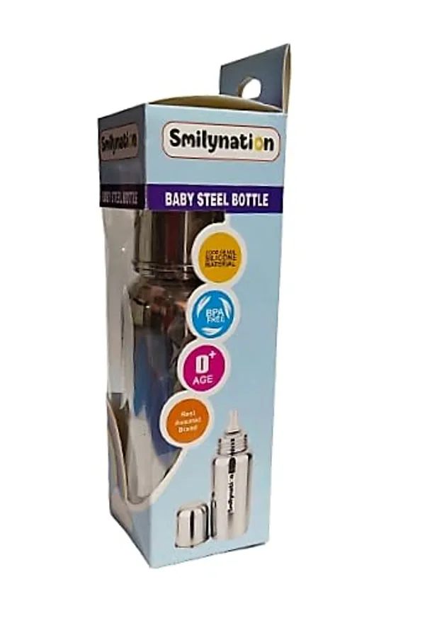 Silver_Stainless_Steel_Anti-Colic_Baby_Feeding_Bottle