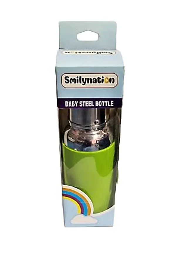Silver_Steel_Silicone_Grip_Anti-Colic_Baby_Feeding_Bottle