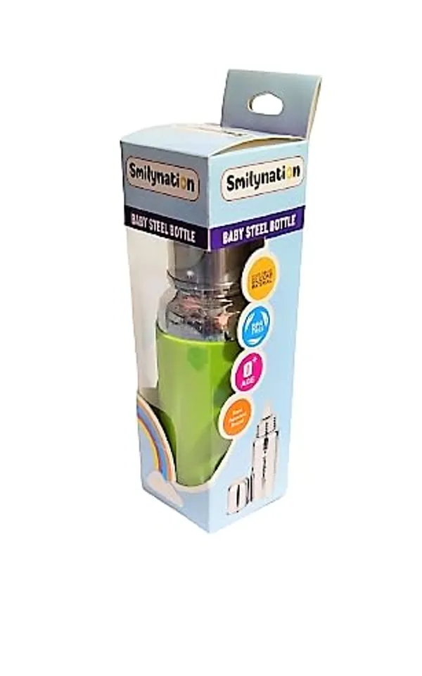 Silver_Steel_Silicone_Grip_Anti-Colic_Baby_Feeding_Bottle