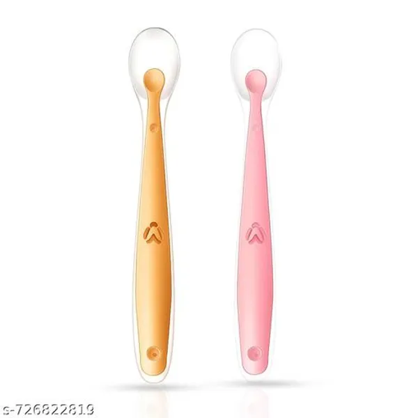 Pink_Orange_Silicone_Baby_Feeding_Spoon_Set_Of_2_-_Pack_of_3