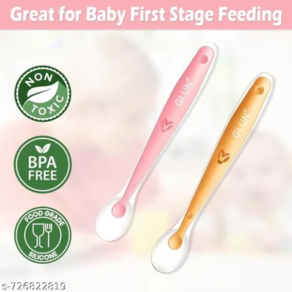 Pink_Orange_Silicone_Baby_Feeding_Spoon_Set_Of_2_-_Pack_of_3