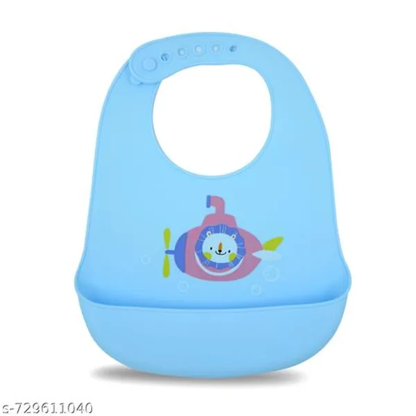 Silicone_Waterproof_Baby_Feeding_Bib_With_Food_Catcher_Pocket_-_Pack_of_2