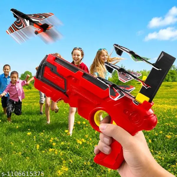 Red_Plastic_Foam_Airplane_Launcher_Toy_Gun_For_Kids