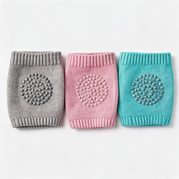 Multicolour_Cotton_Anti-Slip_Baby_Knee_And_Elbow_Pads_For_Crawling_-_Pack_of_3