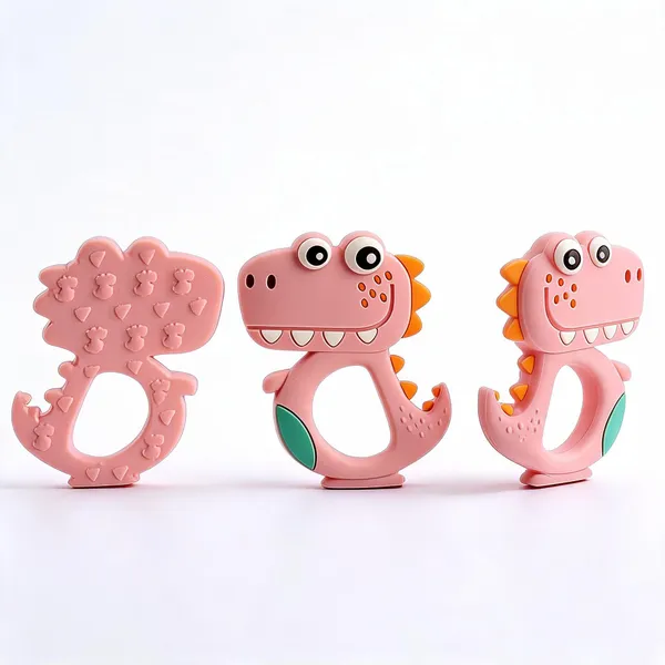 Pink_Silicone_Soft_Textured_Baby_Teether_Toy_For_Infants_-_Pack_of_3