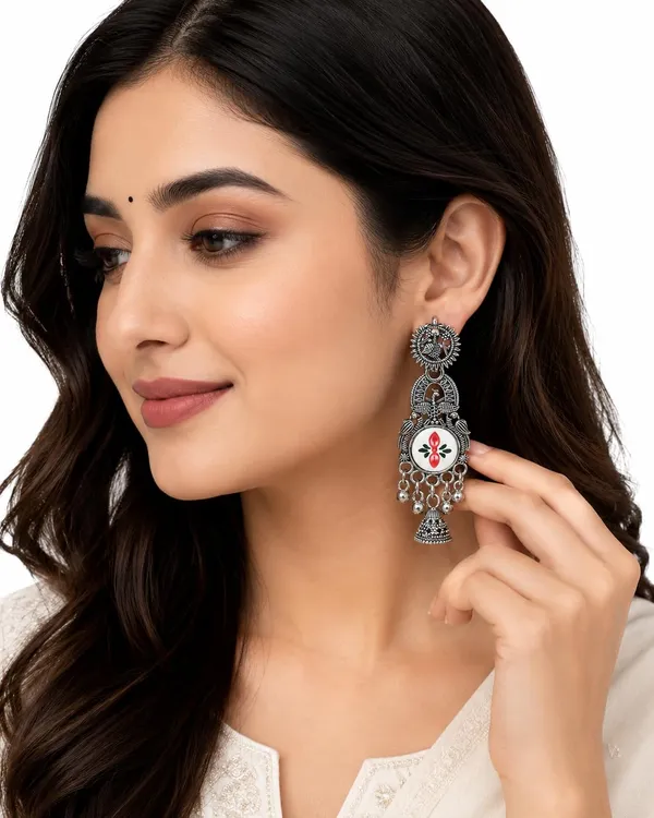 Oxidized_Silver_Earrings_For_Women