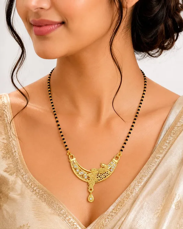 Peacock_Pendant_Beaded_Mangalsutra_Chain