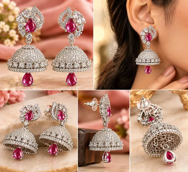 Silver_Plated_Stone_Jhumka_Earrings