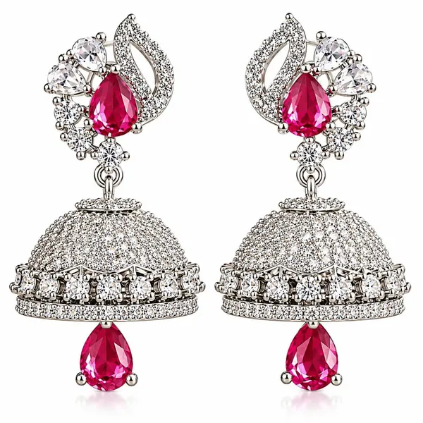 Silver_Plated_Stone_Jhumka_Earrings