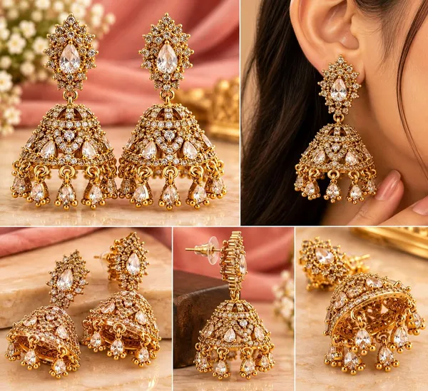 American_Diamond_Jhumka_Earrings_For_Women