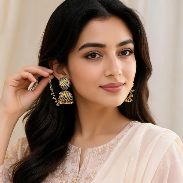 Meenakari_Jhumka_Earrings