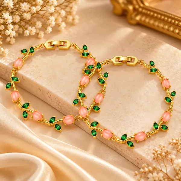 Stone_Leaf_Design_Bracelet_Pack_Of_2