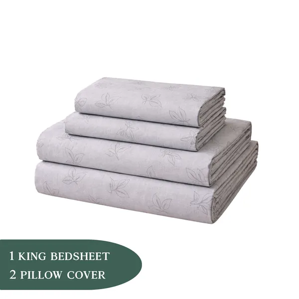 Slate_Leaves_Double_Bedsheet_Set_1_Bedsheet_2_Pillow_Covers