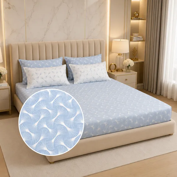 Sky_Symphony_5_Pcs_Double_Bedsheet_Set_1_Bedsheet_4_Pillow_Covers
