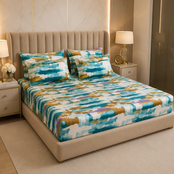 Ocean_Mist_5_Pcs_Double_Bedsheet_Set_1_Bedsheet_4_Pillow_Covers