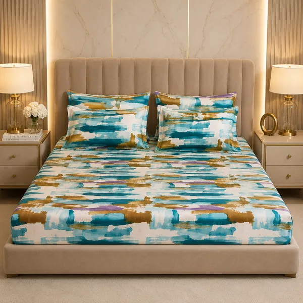 Ocean_Mist_5_Pcs_Double_Bedsheet_Set_1_Bedsheet_4_Pillow_Covers