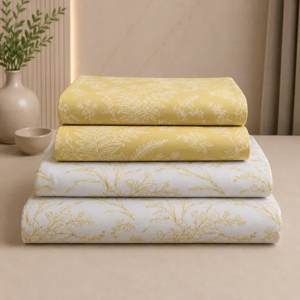 Golden_Ivory_5_Pcs_Double_Bedsheet_Set_1_Bedsheet_4_Pillow_Covers
