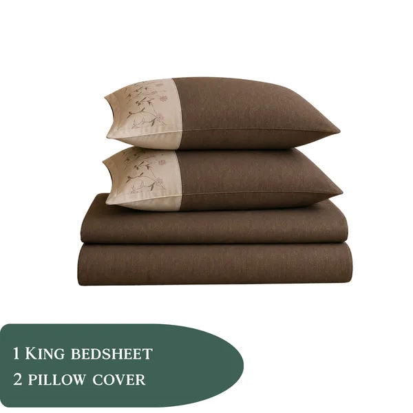 Italian_Embroidery_3pcs_King_Bedsheet_Set_1_Bedsheet_2_Pillow_Covers_Moka