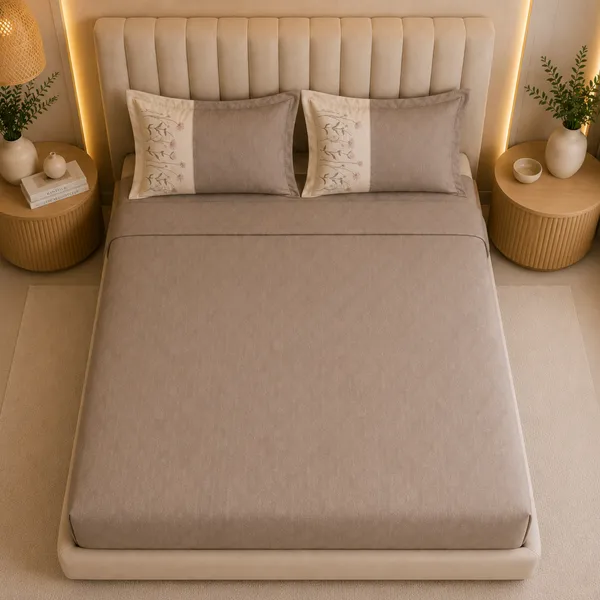 Italian_Embroidery_3pcs_King_Bedsheet_Set_1_Bedsheet_2_Pillow_Covers_Tortora
