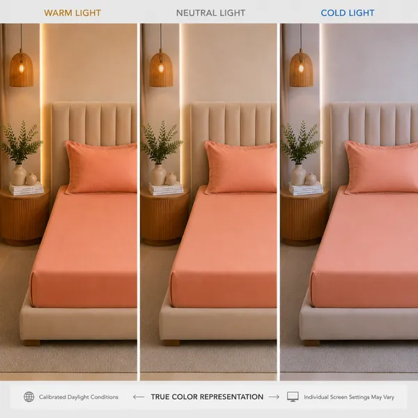 300tc_Solid_100_Pure_Cotton_King_Bedsheet_Set_1_Bedsheet_2_Pillow_Covers_Sunset_Apricot