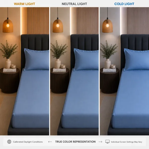 300tc_Solid_100_Pure_Cotton_King_Bedsheet_Set_1_Bedsheet_2_Pillow_Covers_Steel_Blue