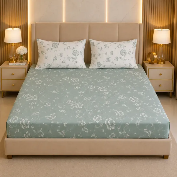 Petal_Vine_King_Size_Bedsheet_Set_1_Bedsheet_2_Pillow_Covers