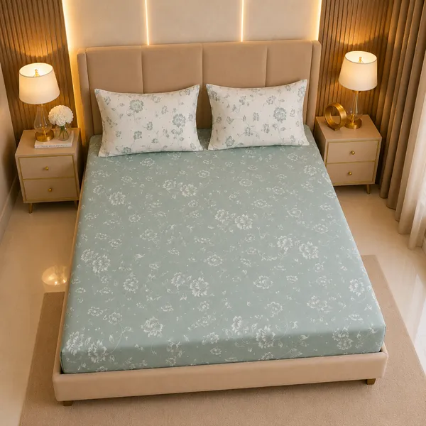 Petal_Vine_King_Size_Bedsheet_Set_1_Bedsheet_2_Pillow_Covers